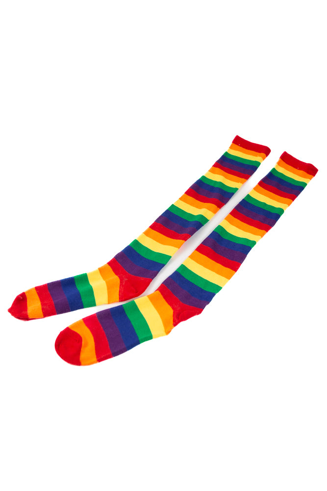 Stag Shop - Rainbow Over The Knee Socks - Rainbow - Stag Shop