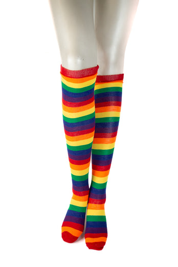 Stag Shop - Rainbow Over The Knee Socks - Rainbow - Stag Shop