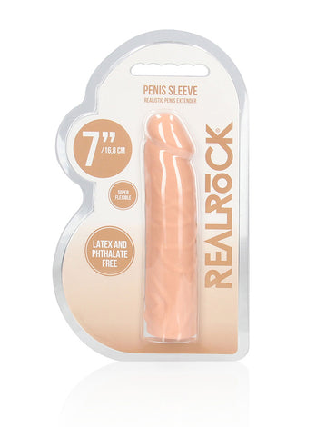 Shots Toys -  RealRock Skin - Realistic Penis Extender - 7 Inches - Stag Shop
