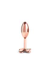NS Novelties - Rear Assets - Clover Aluminum Butt Plug - Rose Gold - Stag Shop