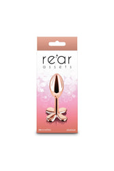 NS Novelties - Rear Assets - Clover Aluminum Butt Plug - Rose Gold - Stag Shop