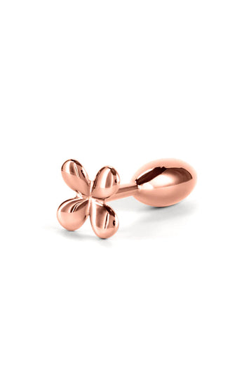 NS Novelties - Rear Assets - Clover Aluminum Butt Plug - Rose Gold - Stag Shop