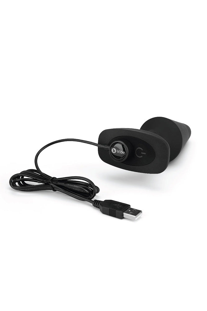 b-Vibe - Rimming XL Vibrating Butt Butt Plug with Remote Control - Black - Stag Shop