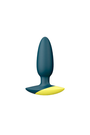 Romp - Bass Vibrating Butt Plug - Teal - Stag Shop