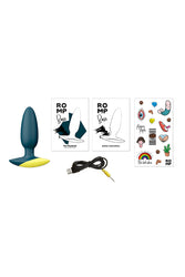 Romp - Bass Vibrating Butt Plug - Teal - Stag Shop