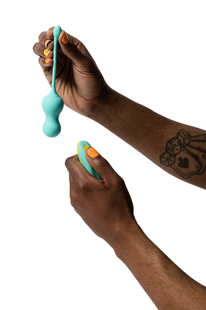 Romp - Cello Remote Control Egg Vibrator - Teal - Stag Shop