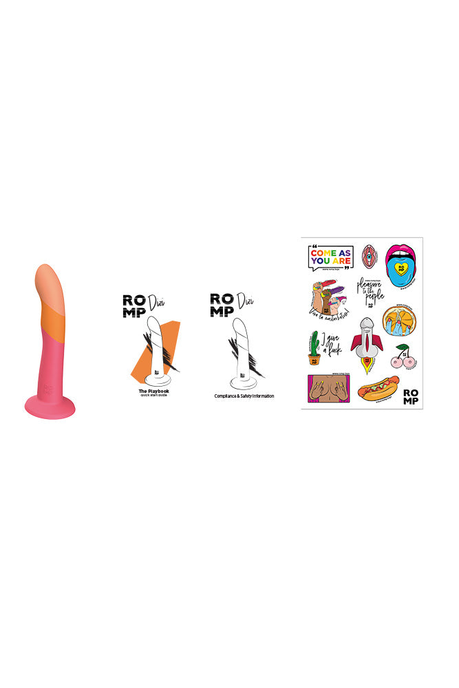 Romp - Dizi 7" Dildo - Pink/Orange - Stag Shop