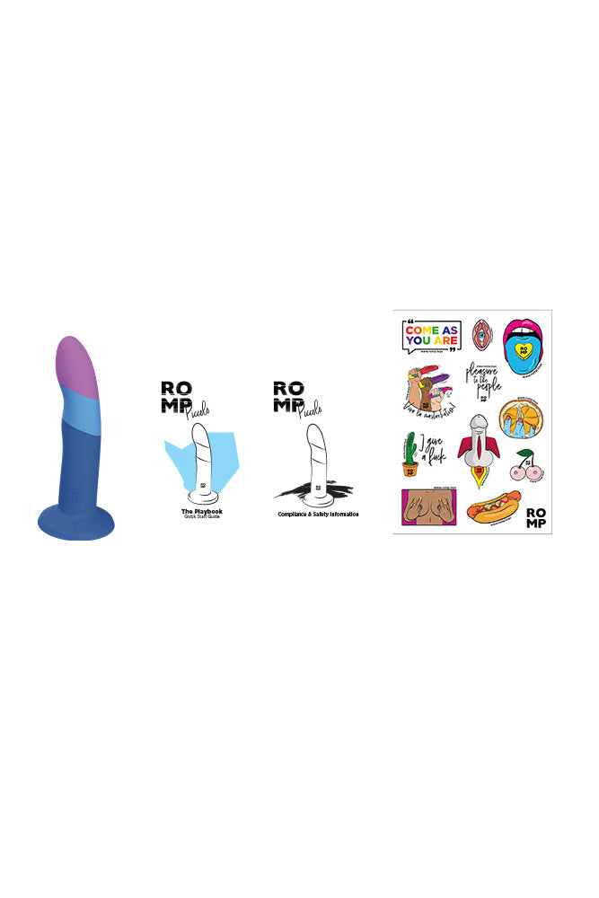 Romp - Piccolo 5.5" Dildo - Purple/Blue - Stag Shop