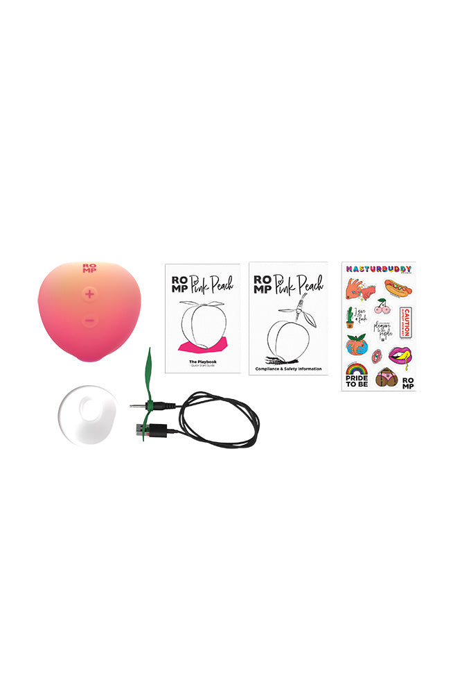 Romp - Pink Peach Air Pulse Clitoral Stimulator - Stag Shop