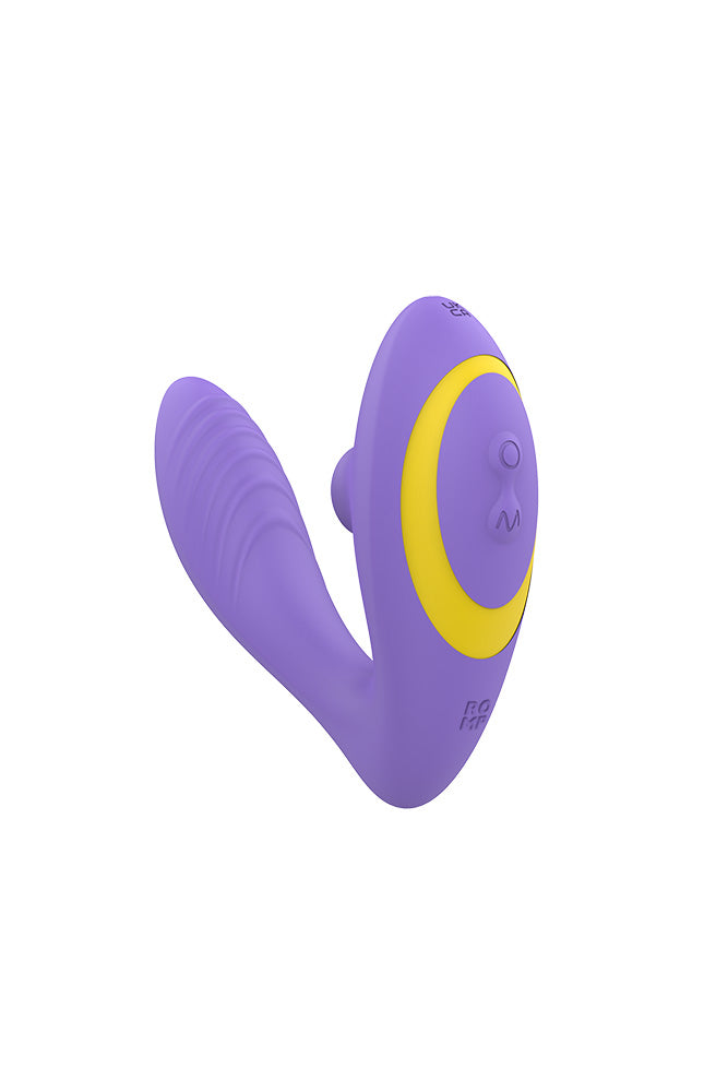 Romp - Reverb Dual Vibrator with Clitoral Suction - Purple - Stag Shop