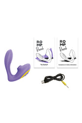 Romp - Reverb Dual Vibrator with Clitoral Suction - Purple - Stag Shop