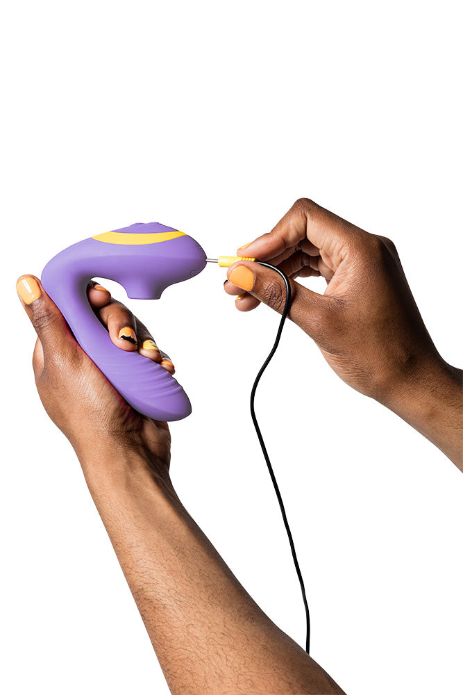 Romp - Reverb Dual Vibrator with Clitoral Suction - Purple - Stag Shop