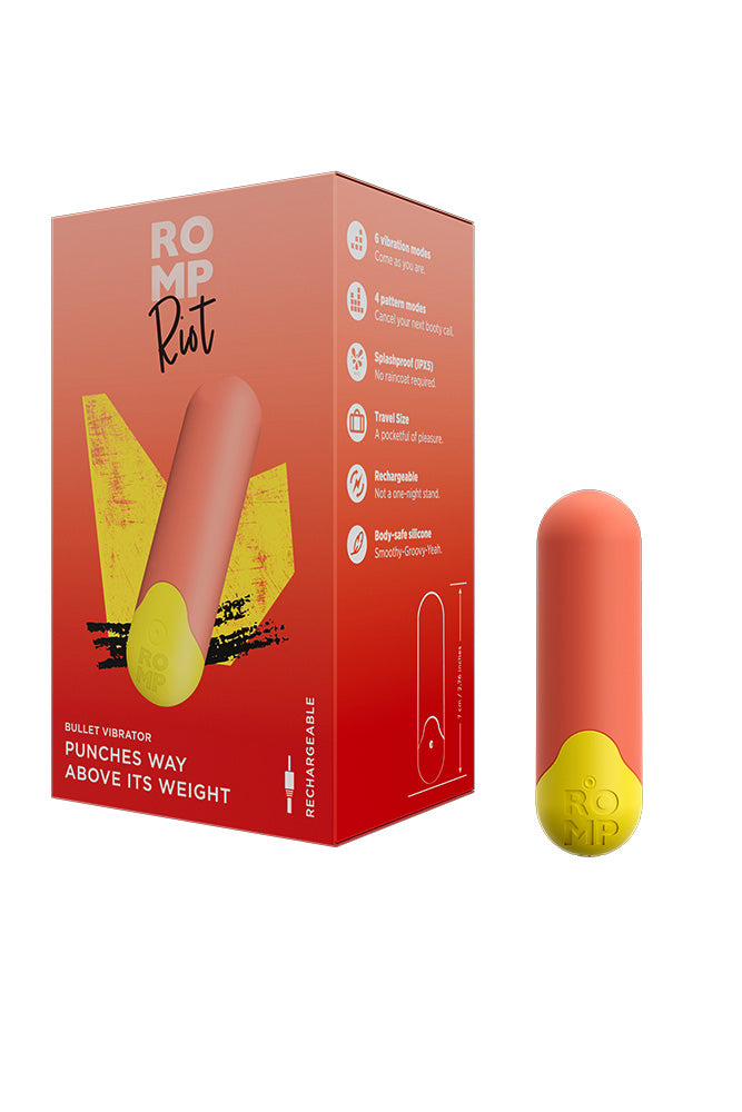 Romp - Riot Bullet Vibrator - Orange - Stag Shop