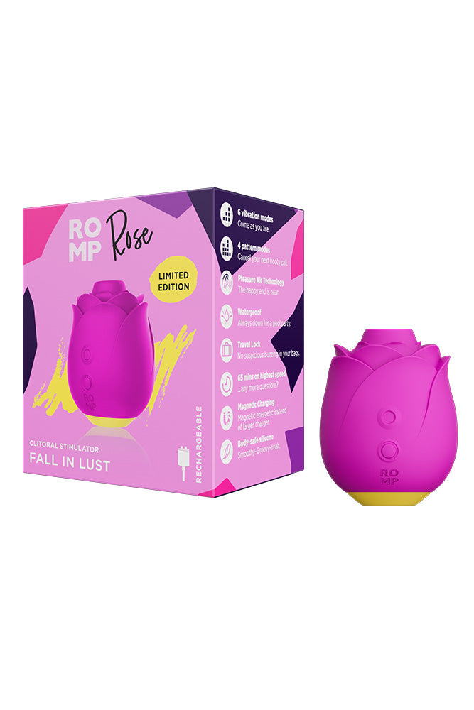 Romp - Rose Air Pulse Clitoral Stimulator - Pink - Stag Shop