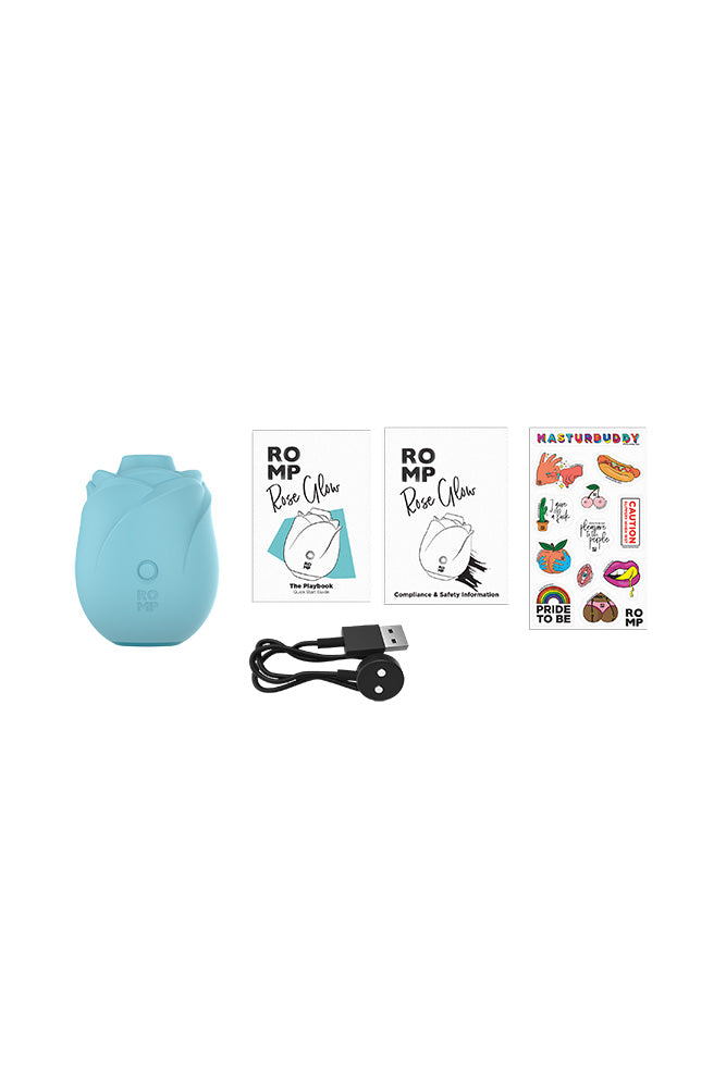 Romp - Rose Glow Air Pulse Clitoral Stimulator - Stag Shop