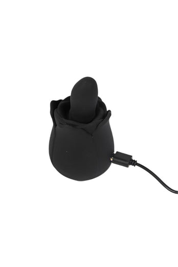 Creative Conceptions - Skins - Rose Buddies Bums N' Roses Rimming Vibrator - Black - Stag Shop