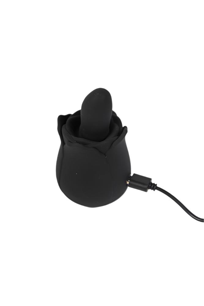 Creative Conceptions - Skins - Rose Buddies Bums N' Roses Rimming Vibrator - Black - Stag Shop