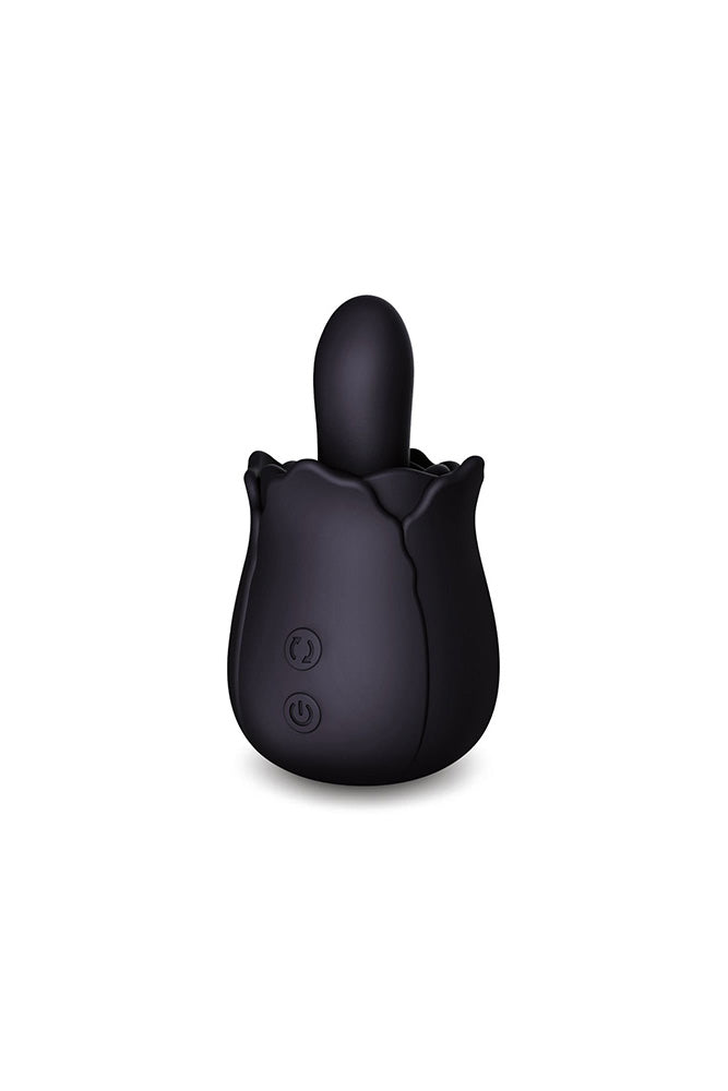 Creative Conceptions - Skins - Rose Buddies Bums N' Roses Rimming Vibrator - Black - Stag Shop