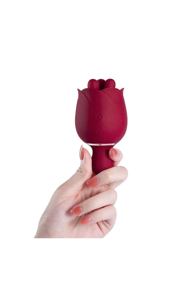 Honey Play Box - Rosewyn Rotating Rose Vibrator - Red - Stag Shop