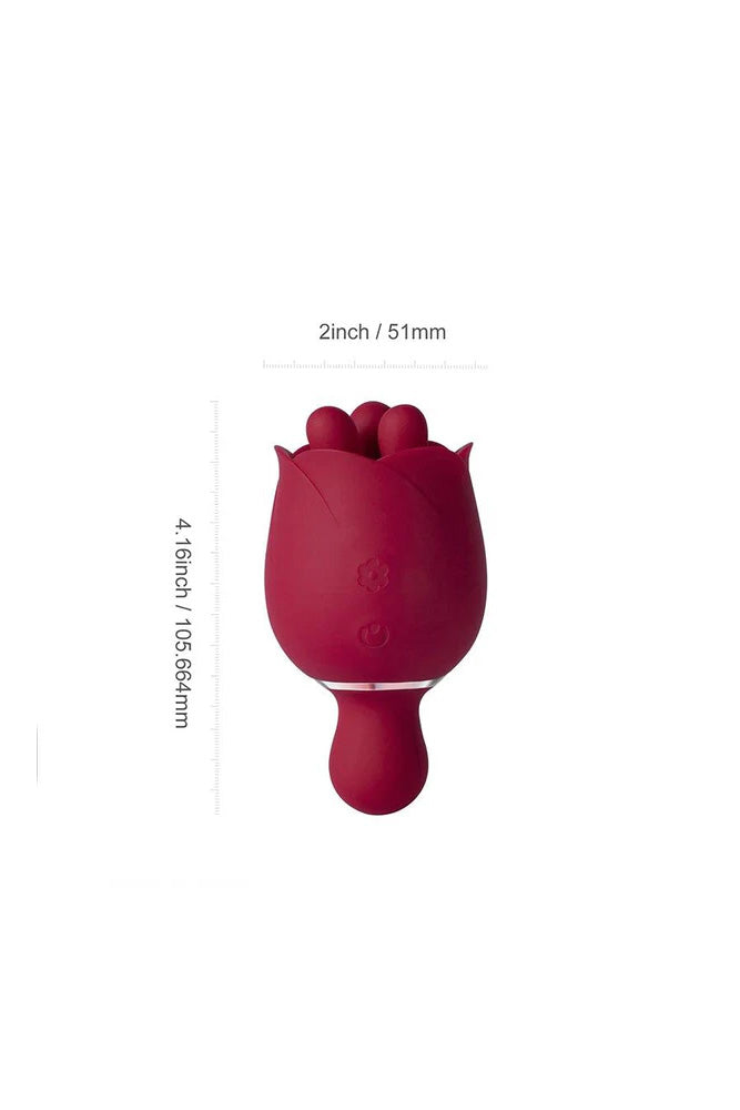 Honey Play Box - Rosewyn Rotating Rose Vibrator - Red - Stag Shop