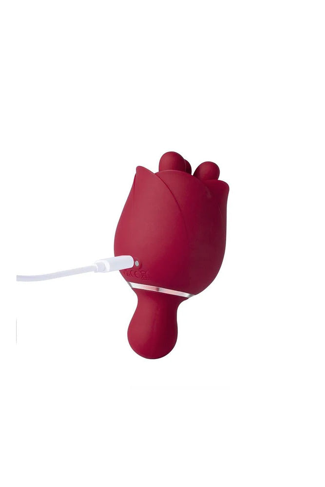 Honey Play Box - Rosewyn Rotating Rose Vibrator - Red - Stag Shop