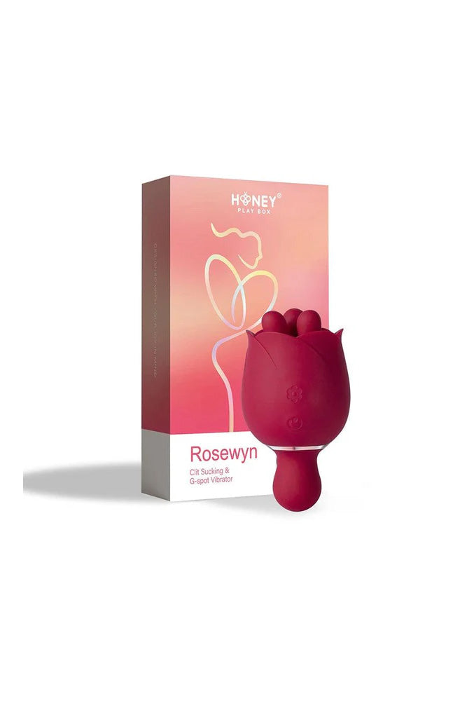 Honey Play Box - Rosewyn Rotating Rose Vibrator - Red - Stag Shop