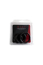 Rouge Garments - 3 Piece Stainless Steel Cock Ring Set - Black - Stag Shop