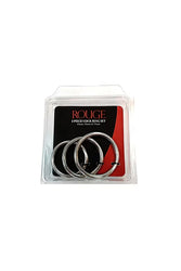 Rouge Garments - 3 Piece Stainless Steel Cock Ring Set - Stag Shop