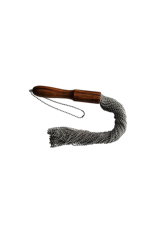 Rouge Garments - Beaded Metal Flogger with Wooden Handle - Stag Shop