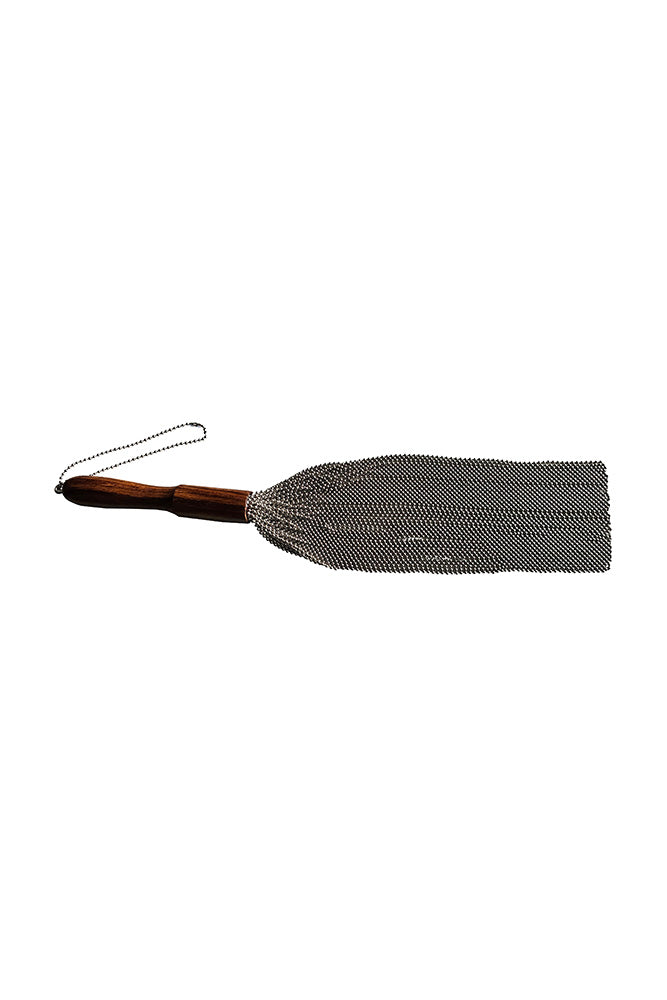 Rouge Garments - Beaded Metal Flogger with Wooden Handle - Stag Shop