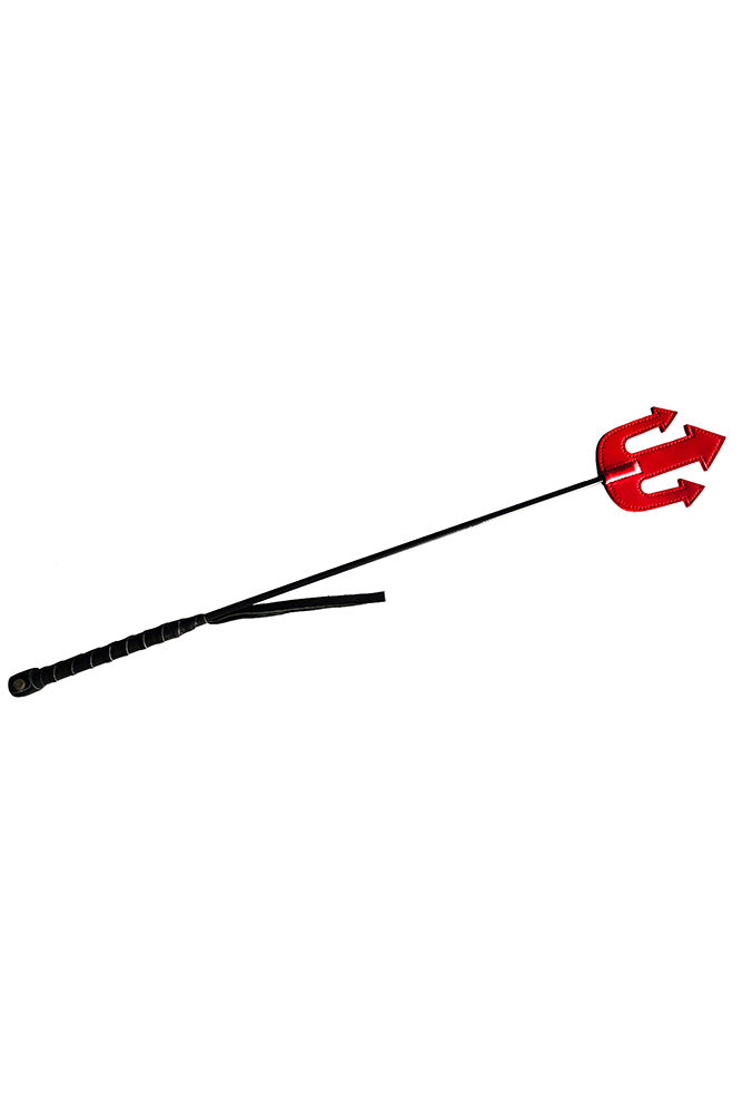 Rouge Garments - Leather Devil's Riding Crop - Red - Stag Shop