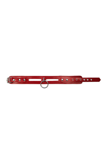Rouge Garments - Leather Collar with 40cm Ring - Assorted Colours - Stag Shop