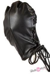 Rouge Garments - Leather Mask with Lace up Back - Black - Stag Shop