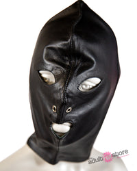 Thumbnail for Rouge Garments - Leather Mask with Lace up Back - Black - Stag Shop