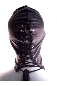 Thumbnail for Rouge Garments - Leather Mask with Lace up Back - Black - Stag Shop