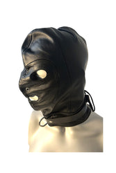 Rouge Garments - Leather Mask With D-Ring & Lockable Buckle Strap - Stag Shop