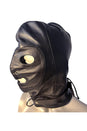 Rouge Garments - Leather Mask With D-Ring & Lockable Buckle Strap - Stag Shop