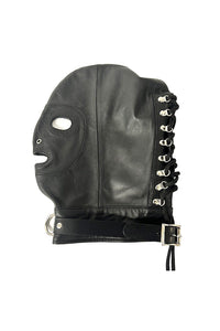 Thumbnail for Rouge Garments - Leather Mask With D-Ring & Lockable Buckle Strap - Stag Shop