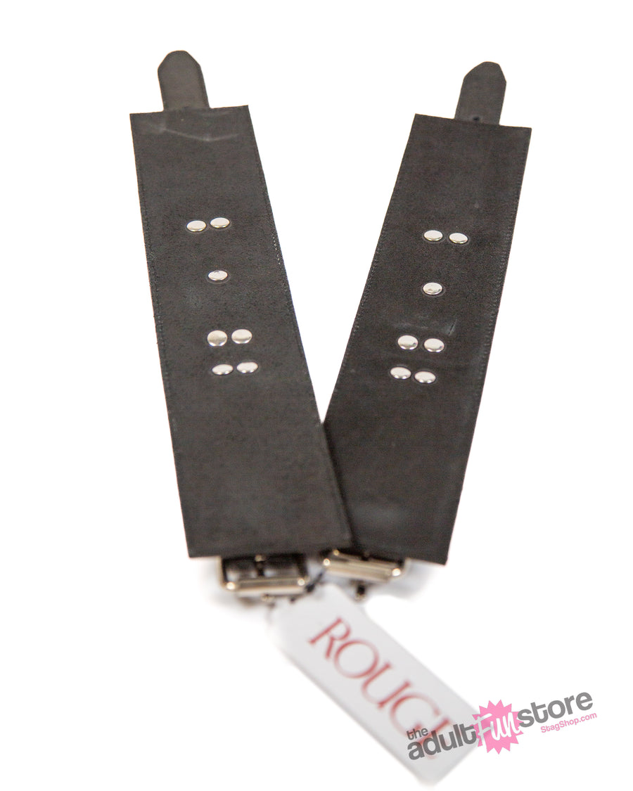 Rouge Garments - Adjustable Steel Leg Spreader Bar with Leather Cuffs -Black - Stag Shop