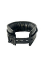 Rouge Garments - Padded Leather Collar with D-Rings & Lockable Strap - Stag Shop
