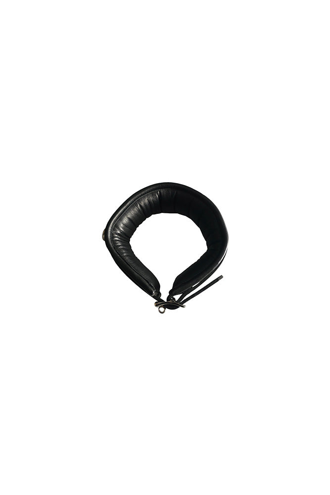 Rouge Garments - Padded Leather Collar with D Rings - Black - Stag Shop