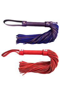 Thumbnail for Rouge Garments - Short Leather Flogger with Looped Handle - Assorted Colours - Stag Shop