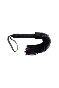 Thumbnail for Rouge Garments - Leather Short Handle Suede Flogger - Black/Purple - Stag Shop
