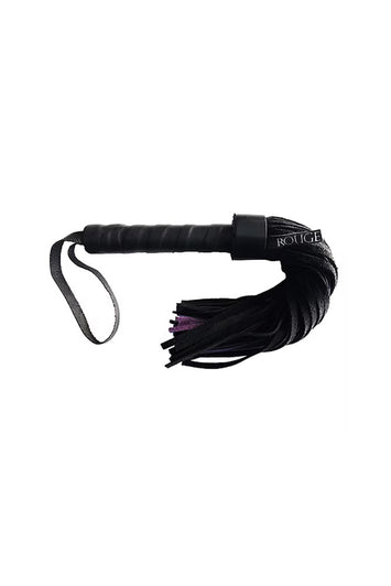 Rouge Garments - Leather Short Handle Suede Flogger - Black/Purple - Stag Shop