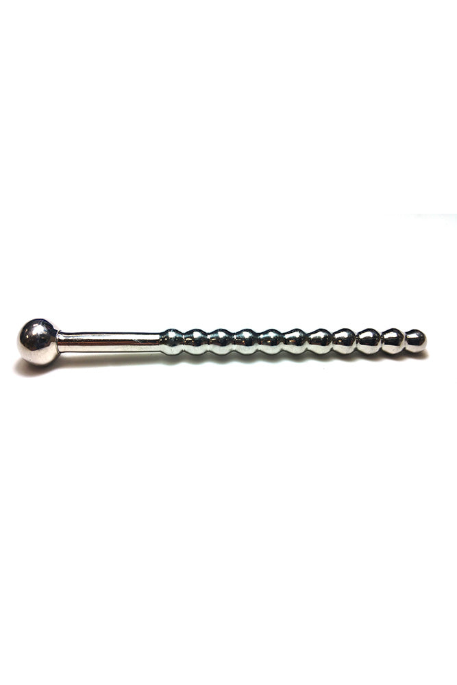 Rouge Garments - Stainless Steel Beaded Urethral Sound with Stopper - Stag Shop