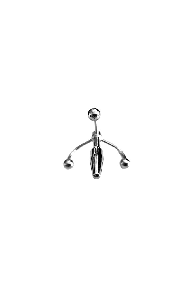 Rouge Garments - Stainless Steel Beaded Urethral Sound with Stopper - Stag Shop