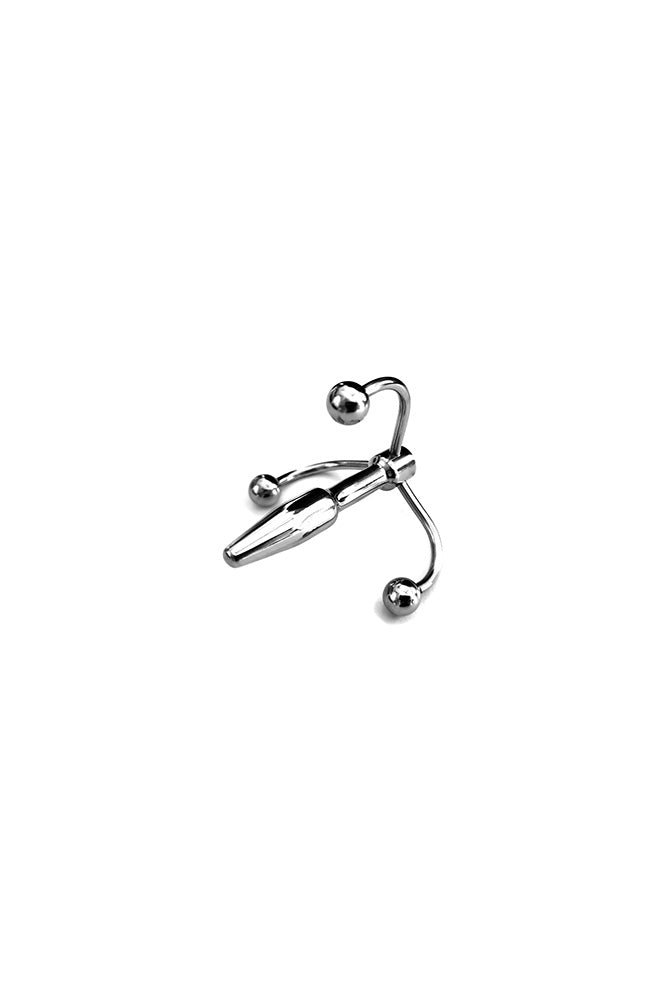Rouge Garments - Stainless Steel Beaded Urethral Sound with Stopper - Stag Shop