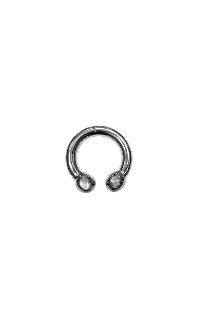 Rouge Garments - 50mm Stainless Steel Horseshoe Cock Ring - Silver - Stag Shop