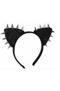 Rubies Costume Company - Spiked Cat Ear Headband - Black/Silver - Stag Shop