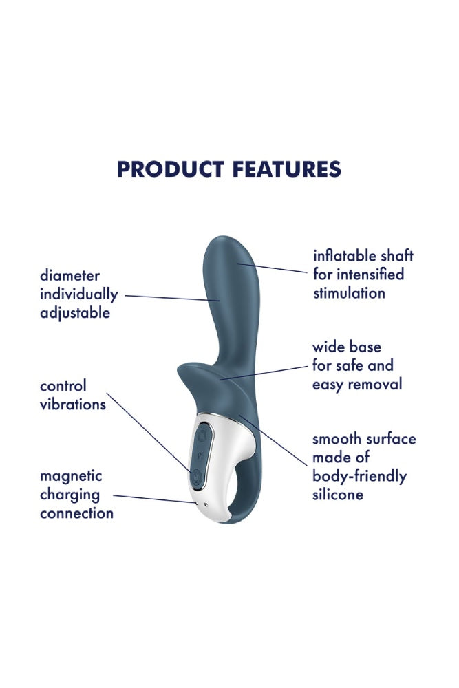 Satisfyer - Air Pump Booty 2 Inflatable Anal Vibrator - Black - Stag Shop